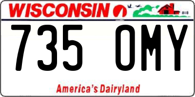 WI license plate 735OMY