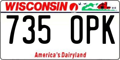 WI license plate 735OPK