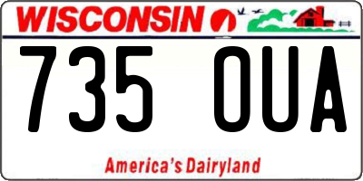 WI license plate 735OUA