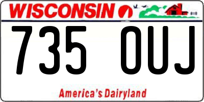 WI license plate 735OUJ