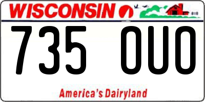WI license plate 735OUO