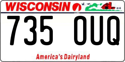 WI license plate 735OUQ