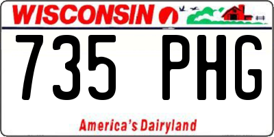 WI license plate 735PHG