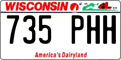 WI license plate 735PHH
