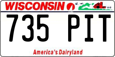 WI license plate 735PIT