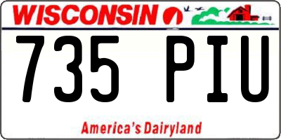 WI license plate 735PIU