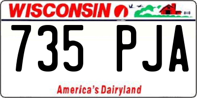 WI license plate 735PJA