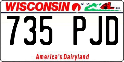 WI license plate 735PJD