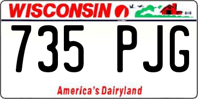 WI license plate 735PJG