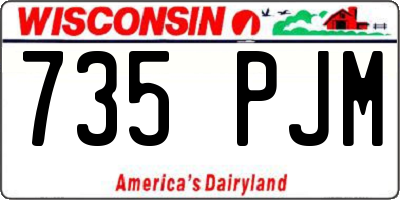 WI license plate 735PJM