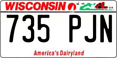 WI license plate 735PJN