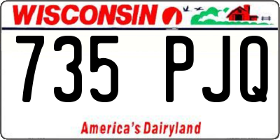 WI license plate 735PJQ