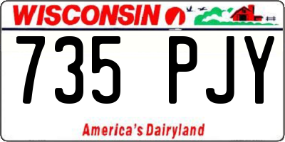 WI license plate 735PJY