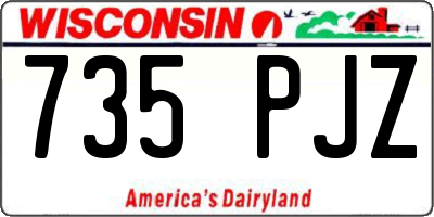 WI license plate 735PJZ