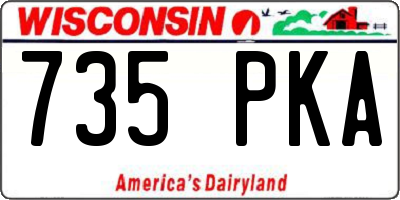 WI license plate 735PKA