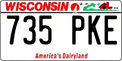 WI license plate 735PKE