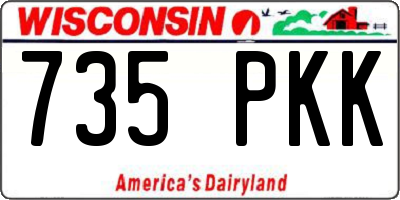 WI license plate 735PKK