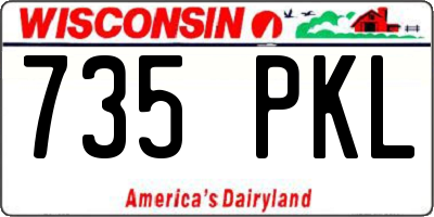 WI license plate 735PKL