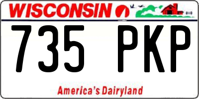 WI license plate 735PKP
