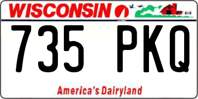 WI license plate 735PKQ