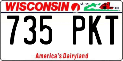 WI license plate 735PKT