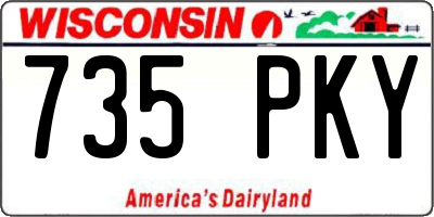 WI license plate 735PKY