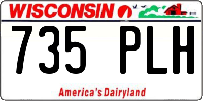 WI license plate 735PLH