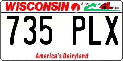 WI license plate 735PLX