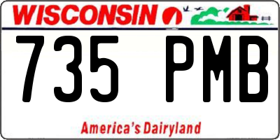 WI license plate 735PMB