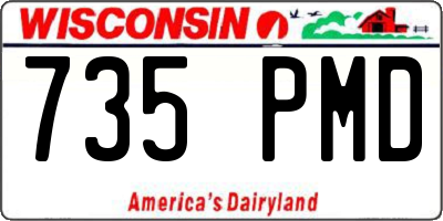 WI license plate 735PMD