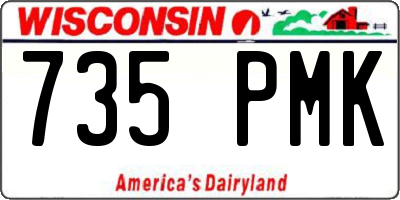 WI license plate 735PMK