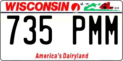 WI license plate 735PMM
