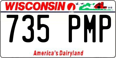 WI license plate 735PMP