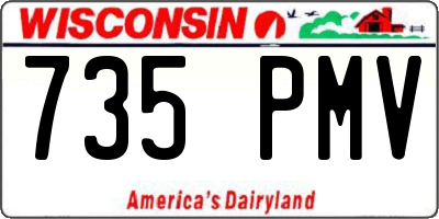 WI license plate 735PMV