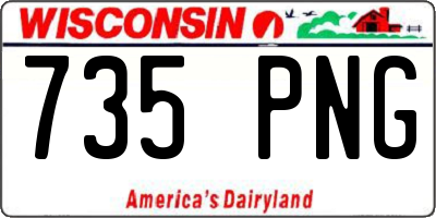 WI license plate 735PNG