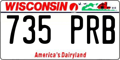 WI license plate 735PRB