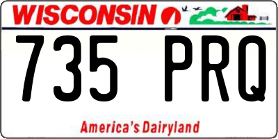 WI license plate 735PRQ