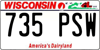 WI license plate 735PSW