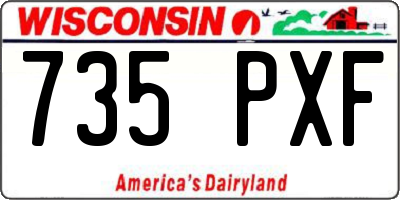 WI license plate 735PXF