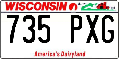 WI license plate 735PXG