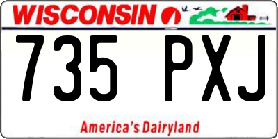WI license plate 735PXJ