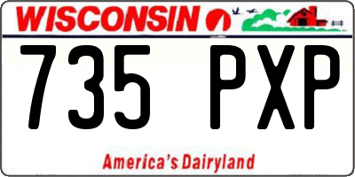 WI license plate 735PXP