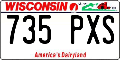 WI license plate 735PXS