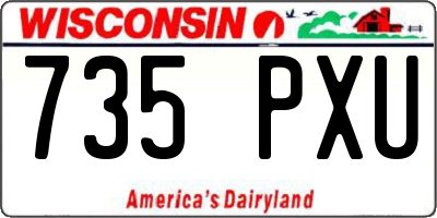 WI license plate 735PXU