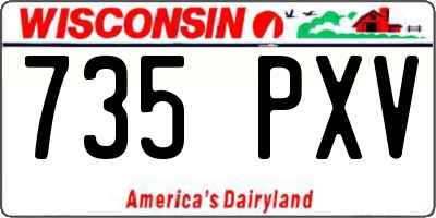 WI license plate 735PXV