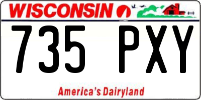 WI license plate 735PXY