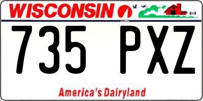WI license plate 735PXZ