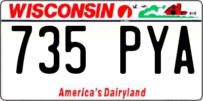 WI license plate 735PYA