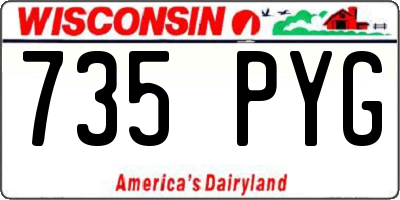 WI license plate 735PYG