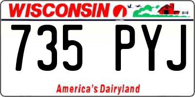 WI license plate 735PYJ